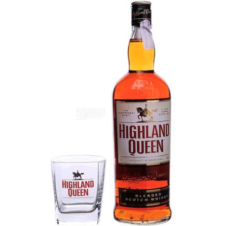 Highland Queen, Виски + бокал, 1 л