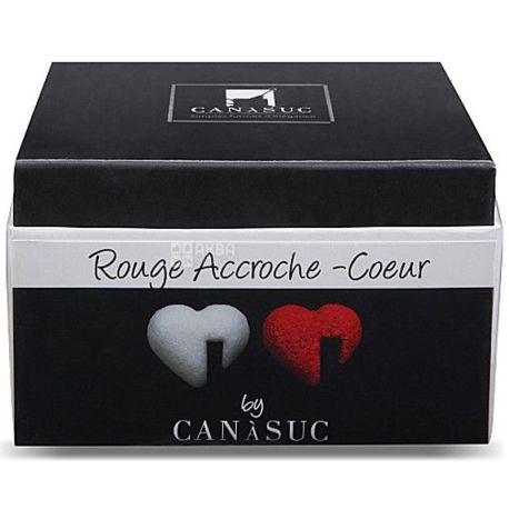 Canasuc, Цукор шматочками, Сердечка білі, рожеві та червоні в коробці, 200 г