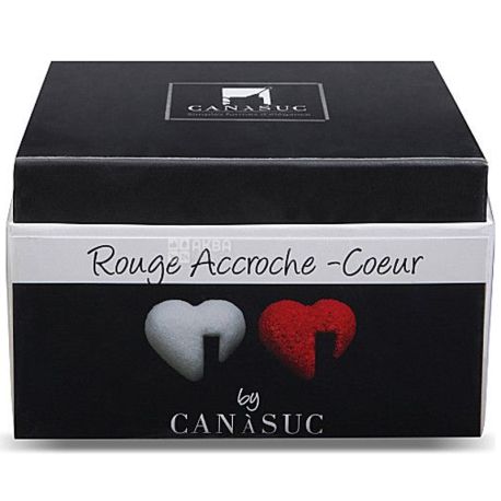 Canasuc, Сахар кусочками, Сердечки белые, розовые и красные в коробке, 200 г