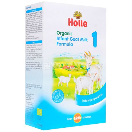 Holle, Смесь детская из козьего молока №1, органическая (с рождения) 400 г