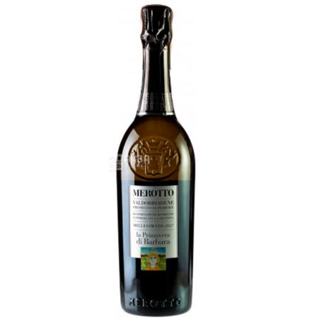 La Primavera Di Barbara Millesimato Prosecco Superiore Dry, Merotto, Sparkling White Wine, 0.75 L