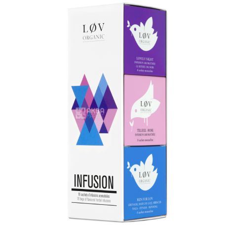 LØV Organic, Подарочный набор чая Infusion органический, пакетики, 18х2,2 г