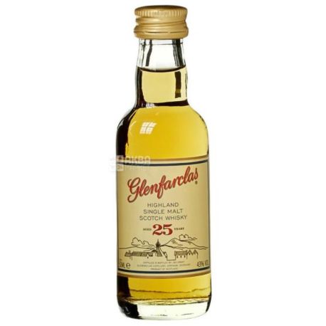 Glenfarclas, Single Malt Whiskey 25yo, 43%, 0.05 L