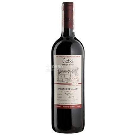 Gotsa Family Wines Saperavi, Вино червоне сухе, 0,75 л