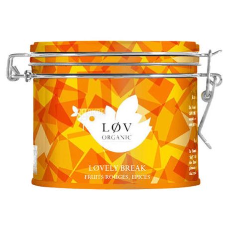 LoV Organic, Lovely Break, 100 г, Чай Лов Органик, Прекрасный перерыв, Органический фруктовый, ж/б