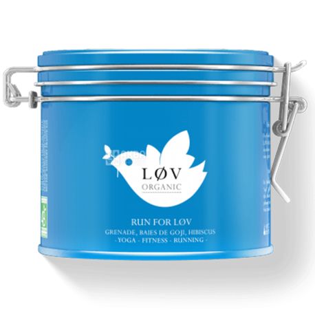 LoV Organic, Run For Lov, 100 г, Чай Лов Органик, Беги для любви, Органический фруктовый, ж/б