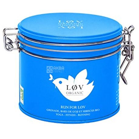 LoV Organic, Run For Lov, 100 г, Чай Лов Органик, Беги для любви, Органический фруктовый, ж/б