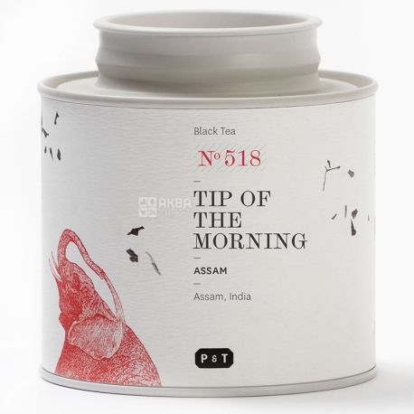P & T, Tip of the morning, Assam, 80 г, Пи Ти, Ассам Прикосновение утра, чай черный, ж/б