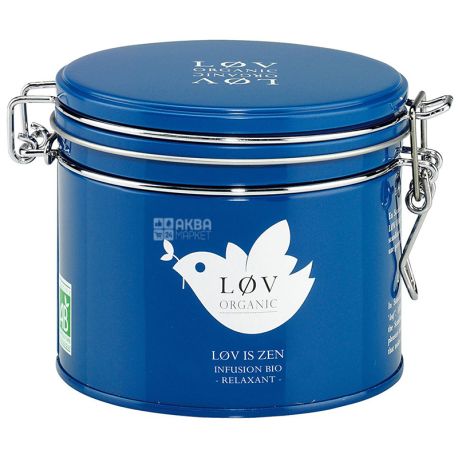 LoV Organic, Lov is Zen Organic, 100 г, Чай Лов Органик, Любовь это дзен, Органический зеленый, ж/б