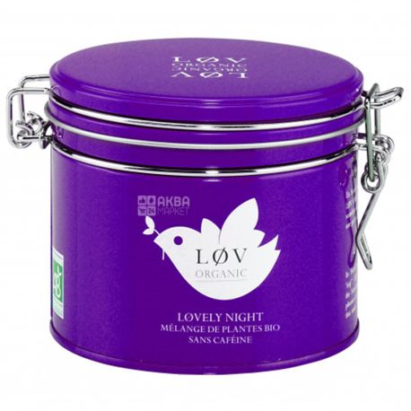 LoV Organic, Lovely night, 100 г, Смесь чаев Лов Органик, Прекрасная ночь, ж/б