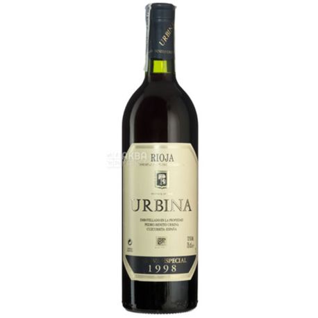 Urbina Reserva Especial 1998, Вино червоне сухе, 0,75 л