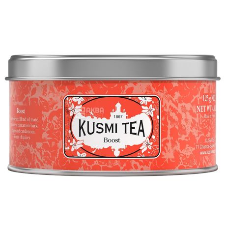 Kusmi Tea, Boost, 125 г, Чай зеленый, мате Кусми Ти, Подъем, ж/б