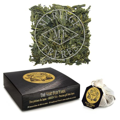 Mariage Freres, The Vert Fuji Yama, 30 пак., Чай Марьяж Фрере, Верт Фудзияма, зеленый, крупнолистовой