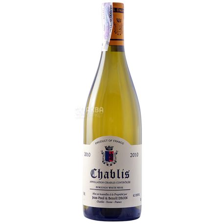 Jean-Paul, Benoit Droin Chablis, Вино біле сухе,  0,75 л