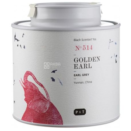 P & T, Unnan Gold, 40 г, Пи Ти, Чай черный с бергамотом, ж/б