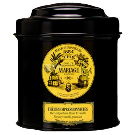 Mariage Freres, The des Impressionnistes, 100 г, Чай Марьяж Фрере, Импрессионист, зеленый с лепестками и бутонами цветов, ж/б