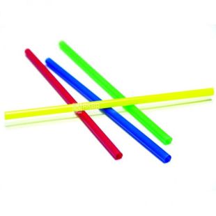 Помічниця, Трубочки для мартіні без гофри, 500 шт., 12,5 см, кольорові, пластикові