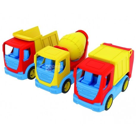 Wader, Tech Truck 3, Іграшковий набір, три машинки, для дітей від 1-го року