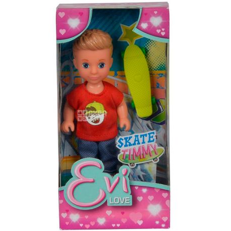 Simba, Лялька Тимми скейтбордист, пластик, для дітей з 3-х років, 12 см