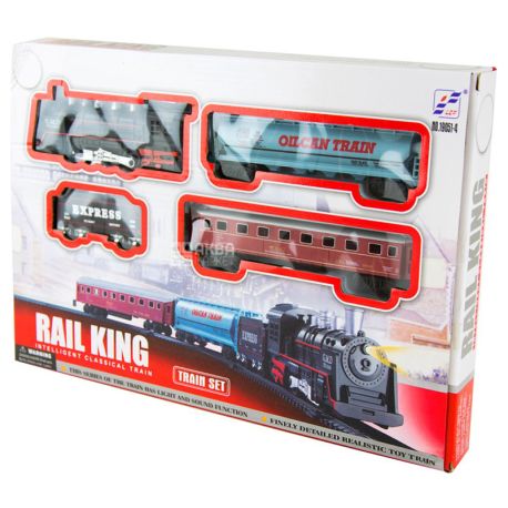 Kids Toys Rail King Intelligent Classical Train Set B/O Railway