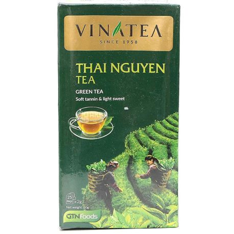 Vinatea, Thai Nguyen, 50 г, Чай Винети, Тай Нгваен, зеленый