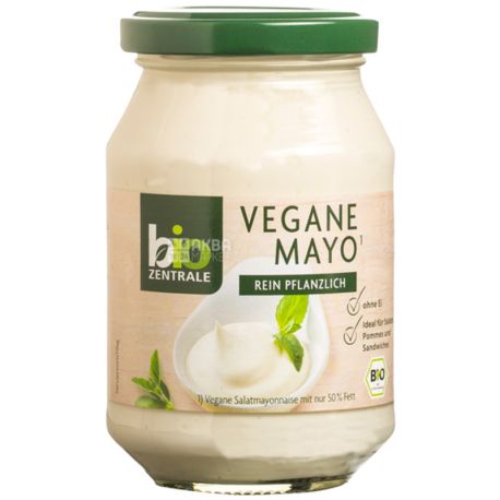Bio Zentrale, Mayonnaise, Vegan, Organic, 250 g, Glass