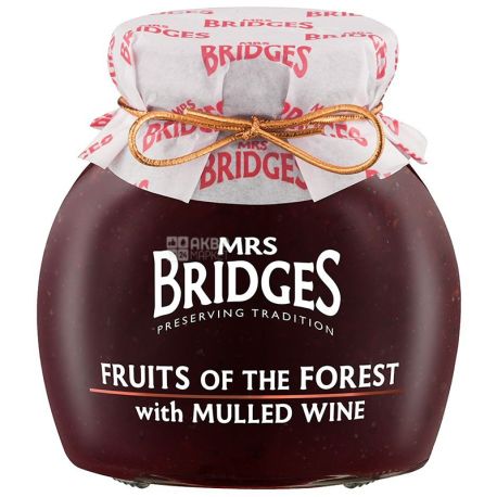 Джем Mrs. Bridges Лісові фрукти з Глінтвейном, 340 г, Скло
