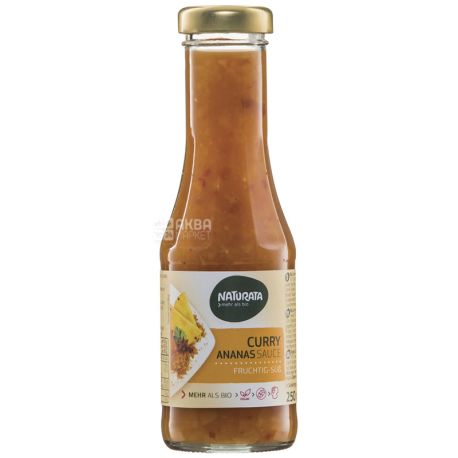 Naturata Curry-Pineapple, Organic Curry-Pineapple Sauce, 0.25 L