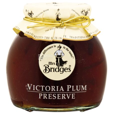Джем Mrs. Bridges Слива Вікторія, 340 г, Скло