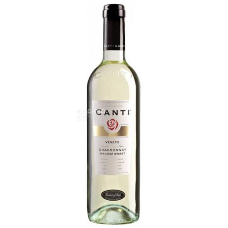 Canti, Chardonnay Veneto Medium Sweet, Вино біле напівсолодке, 0,75 л