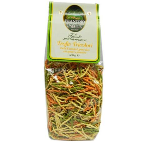 Frantoio di Sant'Agata, Trofiette Tricolori, 500 г, Макарони Франтойо ді Сант Агата, Троф'є