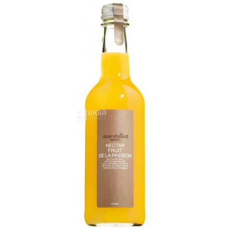 Alain Milliat, Fruit de la Passion, Маракуйя, 0,33 л, Ален Миллиат, Нектар натуральный, стекло