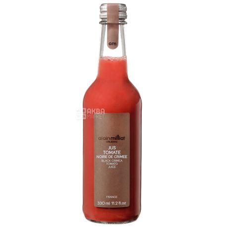 Alain Milliat, Jus Tomate Noire de Crimee, 330 мл, Ален Мілліат, Сік томатний сорту Чорний Кримський, скло