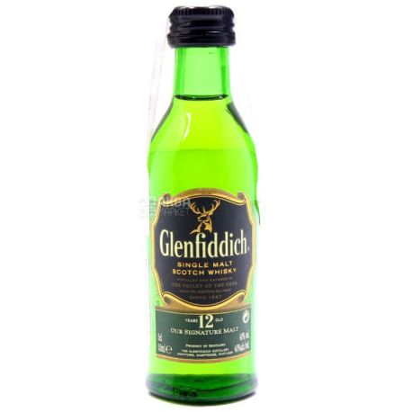 Glenfiddich, Whiskey, 12 years old, 0.05 L