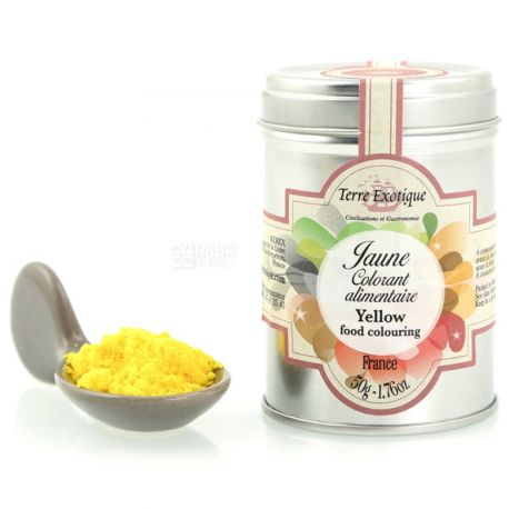 Terre Exotique, Краситель пищевой натуральный желтый, 50 г