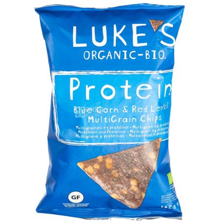 Luke’s, Чипсы мультизлаковые с голубой кукурузой, органические, без глютена, 142 г
