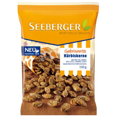 Seeberger, Насіння гарбузове без шкірки з цукровою глазур'ю, 150 г