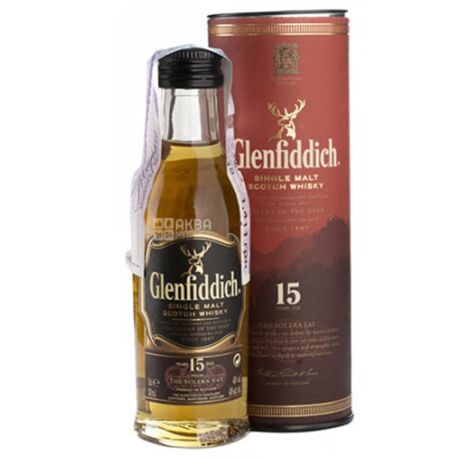 Glenfiddich 15 yo, Виски, 40 %, 0,05 л