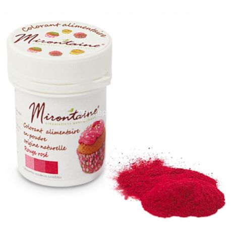 Mirontaine, Краситель пищевой, натуральный, органический, красный/розовый, 10 г