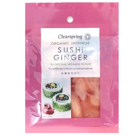 Clearspring, Marinated Sushi Ginger, Organic, 50 g