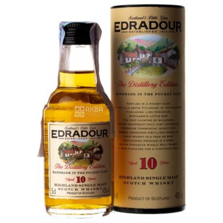 Edradour 10 yo, Whiskey, 40%, 0.05 L