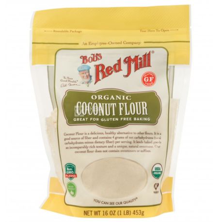 Bob's Red Mill, Coconut Flour, 0,453 кг, Борошно кокосове, без глютену, органічне