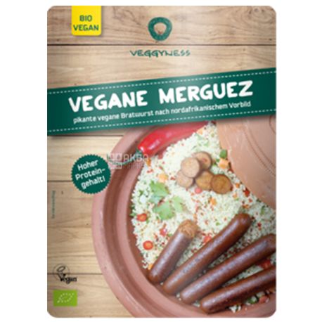 Veggyness, Sausages Mergez vegan, 200 g