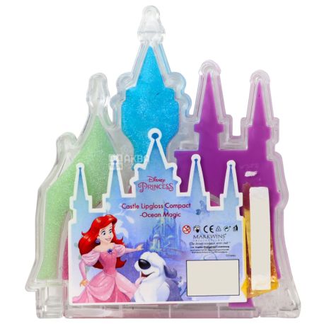 Markwins Disney Princess, Magic Ocean Lip Gloss, Kids, 5 Kinds