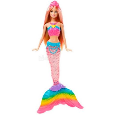 Barbie, Кукла Русалочка Яркие огоньки, для детей от 3-х лет