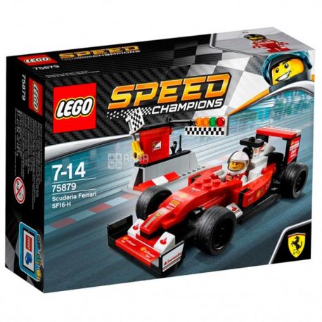 LEGO, Конструктор, Speed Champions, Scuderia Ferrari SF16-H, для детей с 7 лет