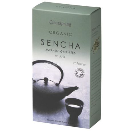 Clearspring, Sencha, 40 г, Чай Клиаспринг, Сенча, зеленый, органический