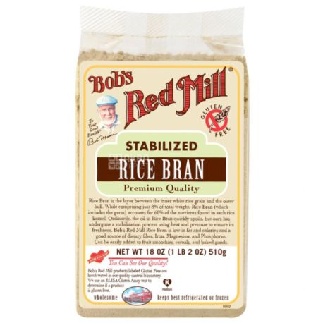 Bob's Red Mill, 510 г, Висівки Бобс Ред Мілл, рисові, без глютену