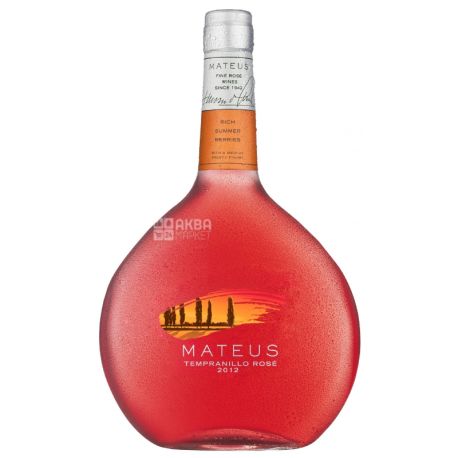 Mateus, Rose Tempranillo Sogrape Vinhos, Вино розовое полусладкое, 0,75 л