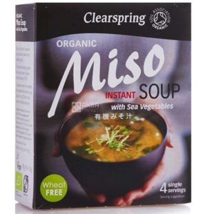 Clearspring, 4х10 г, Клиарспринг, Смесь для приготовления супа Мисо с морскими водорослями